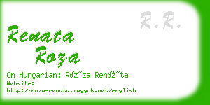 renata roza business card